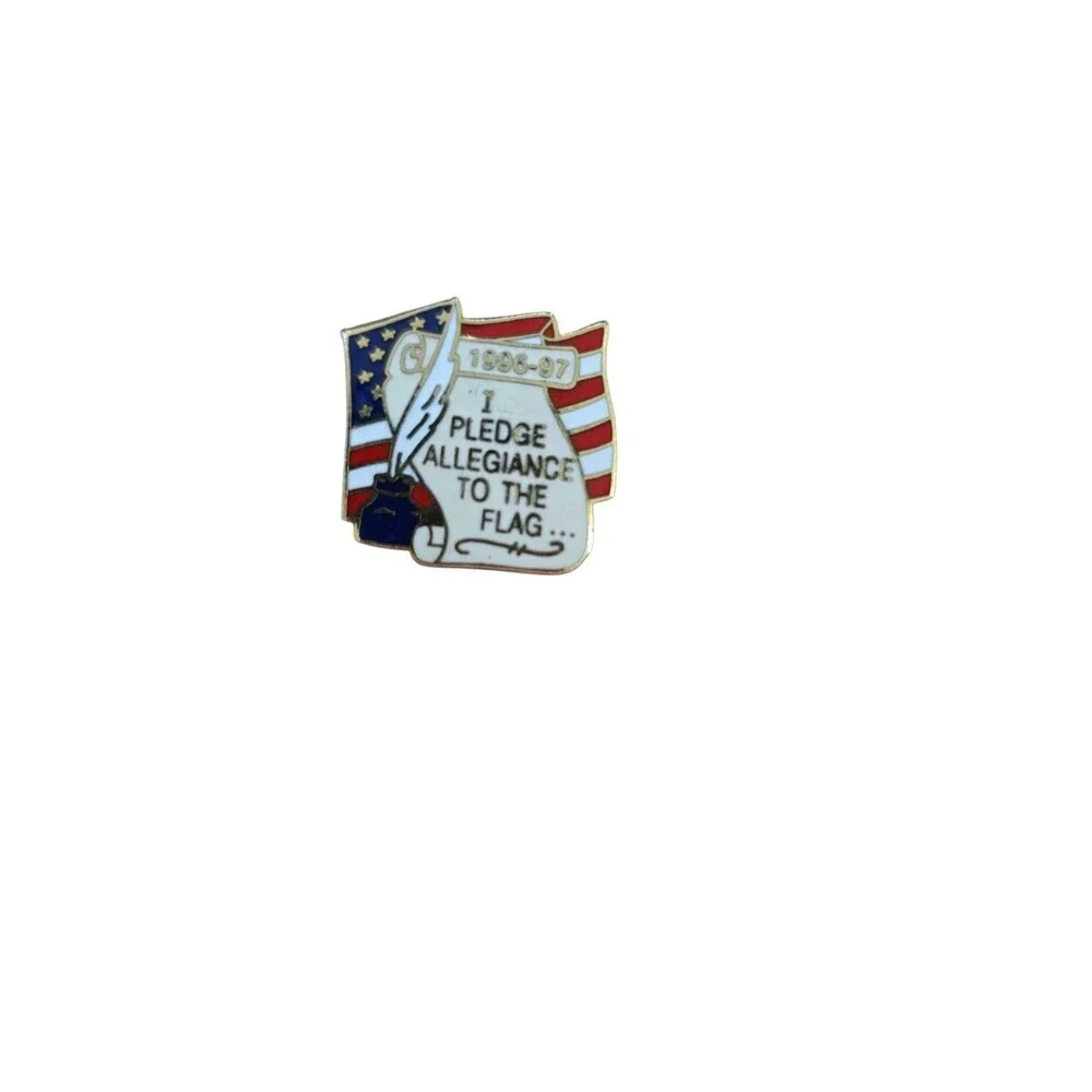 1996-97 I Pledge Allegiance To The Flag Pin Gold Tone